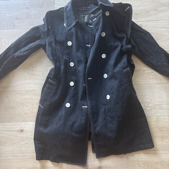 NWT Ralph Lauren Jeans Company Black Denim Trench - Picture 2 of 5